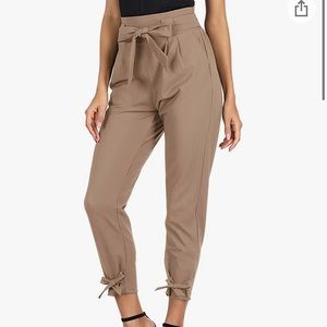 Small khaki dress joggers